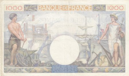 France 1000 Francs Commerce et Industrie - 28-11-1940 Série X.588 - TTB