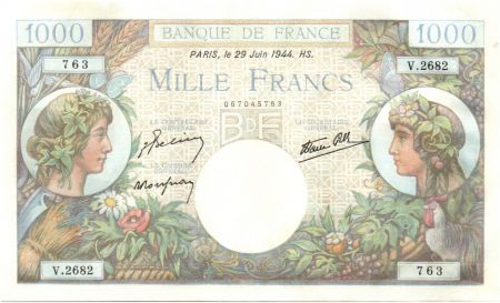 France 1000 Francs Commerce et Industrie - 29-06-1944 Série V.2682