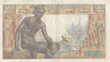 France 1000 Francs Déesse Déméter - 03-09-1942 Série U.1165