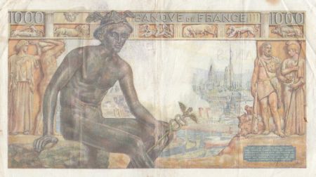 France 1000 Francs Déesse Déméter - 03-09-1942 Série W.1187