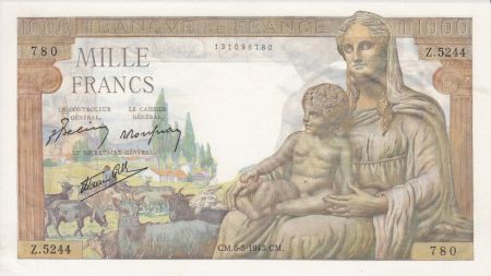 France 1000 Francs Déesse Déméter - 06-05-1943 Série Z.5244