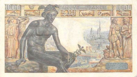 France 1000 Francs Déesse Déméter - 07-01-1943 - Série F.2691 - PTTB
