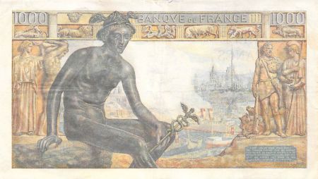 France 1000 Francs Déesse Déméter - 07-01-1943 - Série G.2531 - PTTB