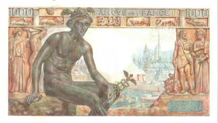 France 1000 Francs Déesse Demeter - 07-01-1943 Série M.2675