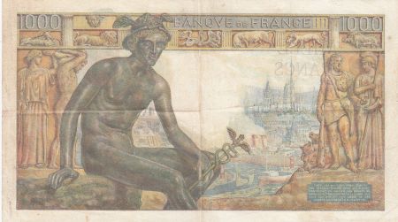 France 1000 Francs Déesse Déméter - 07-01-1943 Série Z.2615 - TTB