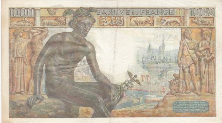 France 1000 Francs Déesse Déméter - 08-04-1943 Série P.4884 - TTB
