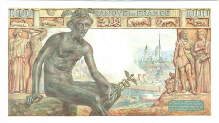 France 1000 Francs Déesse Déméter - 08-04-1943 Série V.4671