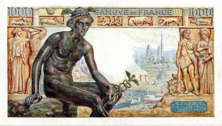 France 1000 Francs Déesse Déméter - 08-10-1942 Série G.1523 - TTB+