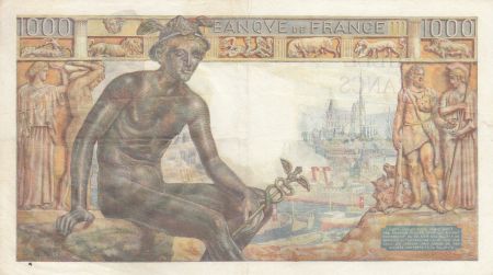 France 1000 Francs Déesse Déméter - 11-02-1943 - Série E.3792
