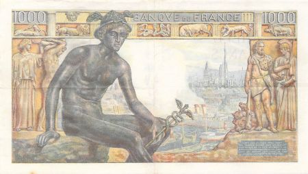 France 1000 Francs Déesse Déméter - 11-02-1943 - Série H.3848 - TTB