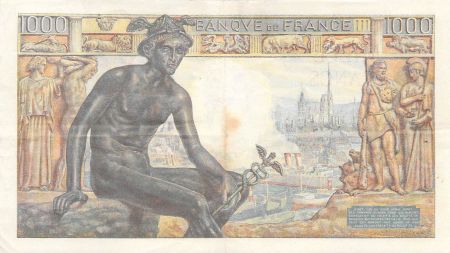 France 1000 Francs Déesse Déméter - 11-02-1943 - Série X.3890 - PTTB