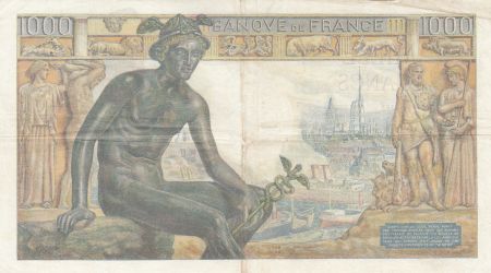 France 1000 Francs Déesse Déméter - 11-06-1942 - Série U.476