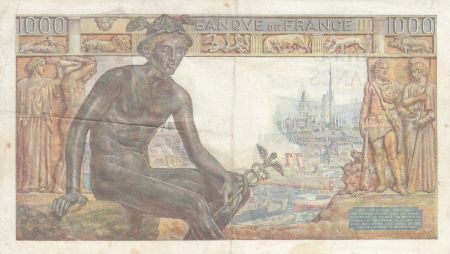France 1000 Francs Déesse Déméter - 18-02-1943 - Série Z.4301