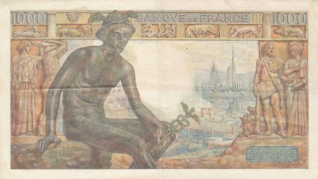France 1000 Francs Déesse Déméter - 18-02-1943 Série B.4245 - TTB