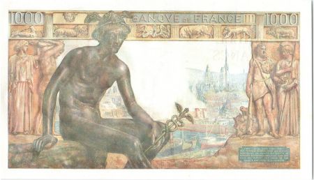France 1000 Francs Déesse Demeter - 18-11-1943 Série P.9994