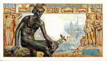 France 1000 Francs Déesse Déméter - 24-09-1942 Série D.1426 - TTB