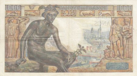 France 1000 Francs Déesse Déméter - 28-01-1943 - Série E.3407