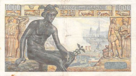 France 1000 Francs Déesse Déméter - 28-01-1943 - Série N.3437 - PTTB