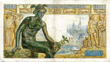 France 1000 Francs Déesse Déméter - 28-05-1942 Série K.119 - TB