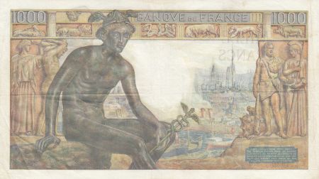France 1000 Francs Déesse Déméter - 29-04-1943 - Série X.4936