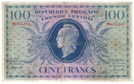 France 1000 Francs Marianne - 1943 - Série PN 655.382 - TB