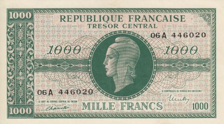 France 1000 Francs Marianne - 1945 Lettre A - Série 06 A 446020