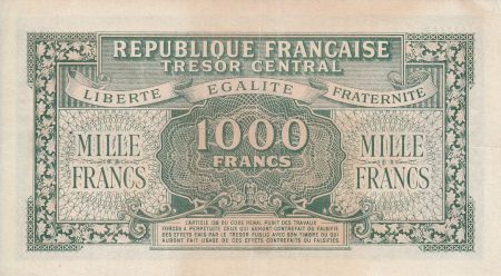 France 1000 Francs Marianne - 1945 Lettre A - Série 32 A - TTB+