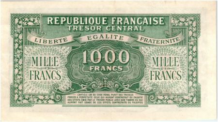 France 1000 Francs Marianne - 1945 Lettre A - Série 58 A