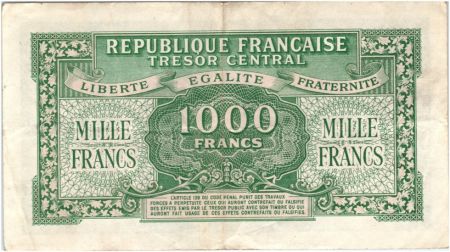 France 1000 Francs Marianne - 1945 Lettre D - Série 06 D