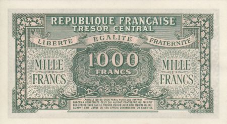 France 1000 Francs Marianne - 1945 Lettre D - Série 07 D 229814
