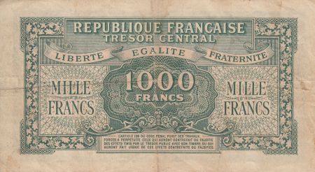 France 1000 Francs Marianne - 1945 Lettre E - Série 02 E - TB+