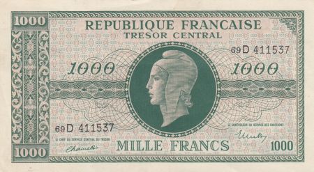France 1000 Francs Marianne - 1945 Série 69 D
