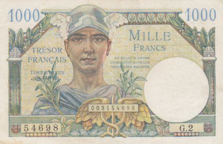 France 1000 Francs Mercure - Trésor Francais 1947 - Série G.2 - SUP