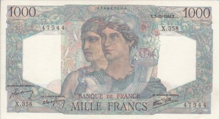 France 1000 Francs Minerve et Hercule -  03/10/1946 - Série X.358