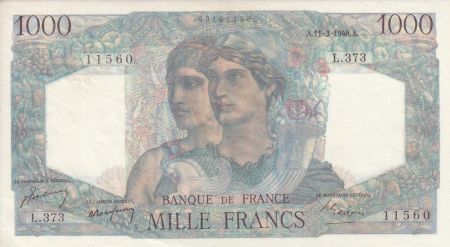France 1000 Francs Minerve et Hercule -  11/03/1948 - Série L.373