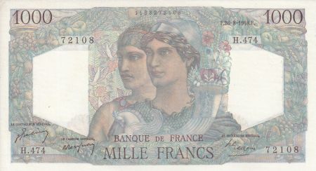 France 1000 Francs Minerve et Hercule -  26/08/1948- Série H.474 - 72108