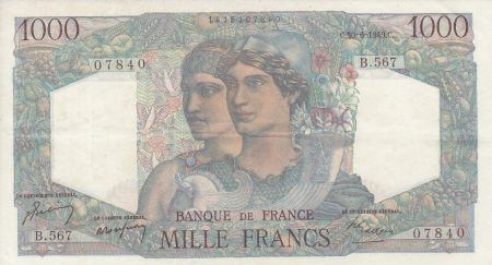 France 1000 Francs Minerve et Hercule -  30/06/1949 - Série B.567