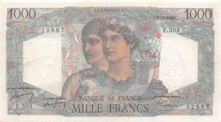 France 1000 Francs Minerve et Hercule - 02-12-1948 Série F.503 - TTB