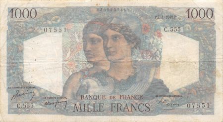 France 1000 Francs Minerve et Hercule - 07-04-1949 Série C.555 - TB