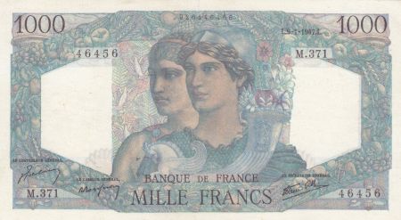 France 1000 Francs Minerve et Hercule - 09-01-1947 - Série M.371 - SUP