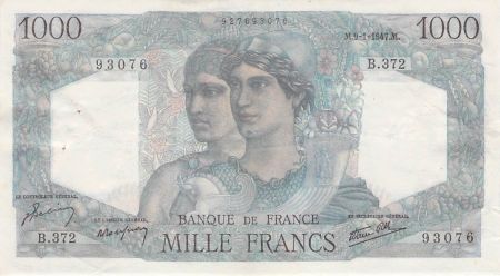 France 1000 Francs Minerve et Hercule - 09-01-1947 Série B.372 - TTB+