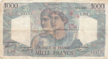 France 1000 Francs Minerve et Hercule - 11-03-1948 - Série C.395
