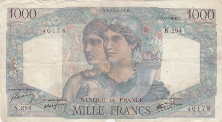 France 1000 Francs Minerve et Hercule - 11-07-1946 - Série N.294