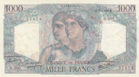 France 1000 Francs Minerve et Hercule - 11-07-1946 - Série O.300 - SUP