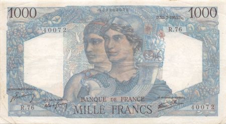 France 1000 Francs Minerve et Hercule - 12-07-1945 Série R.76 - TTB