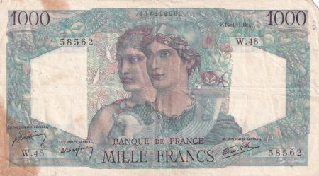 France 1000 Francs Minerve et Hercule - 14-06-1945 - Série W.46 - TB