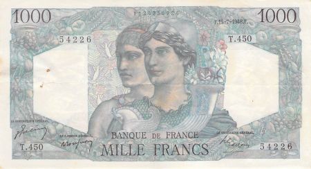 France 1000 Francs Minerve et Hercule - 15-07-1948 Série T.450 - TTB+