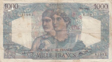 France 1000 Francs Minerve et Hercule - 17-01-1946 - Série U.179