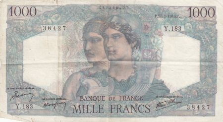 France 1000 Francs Minerve et Hercule - 17-01-1946 - Série Y.183