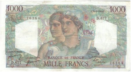 France 1000 Francs Minerve et Hercule - 1950